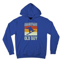 Vintage Snowboard Dad Snowboarding Fathers Day Design Gift Hoodie