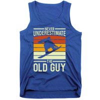 Vintage Snowboard Dad Snowboarding Fathers Day Design Gift Tank Top