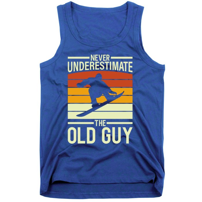 Vintage Snowboard Dad Snowboarding Fathers Day Design Gift Tank Top