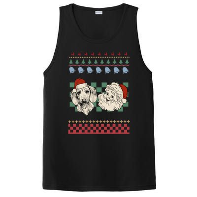 Vintage Santa Dachshund Retro Ugly Christmas Doxie Holiday Gift PosiCharge Competitor Tank