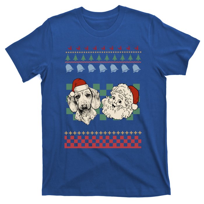 Vintage Santa Dachshund Retro Ugly Christmas Doxie Holiday Gift T-Shirt