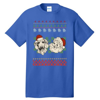 Vintage Santa Dachshund Retro Ugly Christmas Doxie Holiday Gift Tall T-Shirt