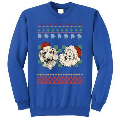 Vintage Santa Dachshund Retro Ugly Christmas Doxie Holiday Gift Tall Sweatshirt