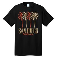 Vintage San Diego Retro Palm Trees Graphic Tall T-Shirt