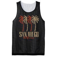 Vintage San Diego Retro Palm Trees Graphic Mesh Reversible Basketball Jersey Tank