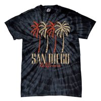 Vintage San Diego Retro Palm Trees Graphic Tie-Dye T-Shirt