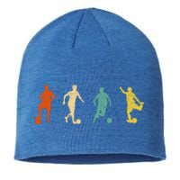 Vintage Soccer Design Futbol Football Sustainable Beanie