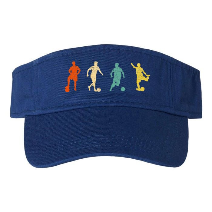 Vintage Soccer Design Futbol Football Valucap Bio-Washed Visor