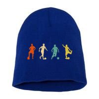 Vintage Soccer Design Futbol Football Short Acrylic Beanie