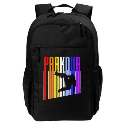 Vintage Style Distressed Parkour Retro Silhouette Backpack