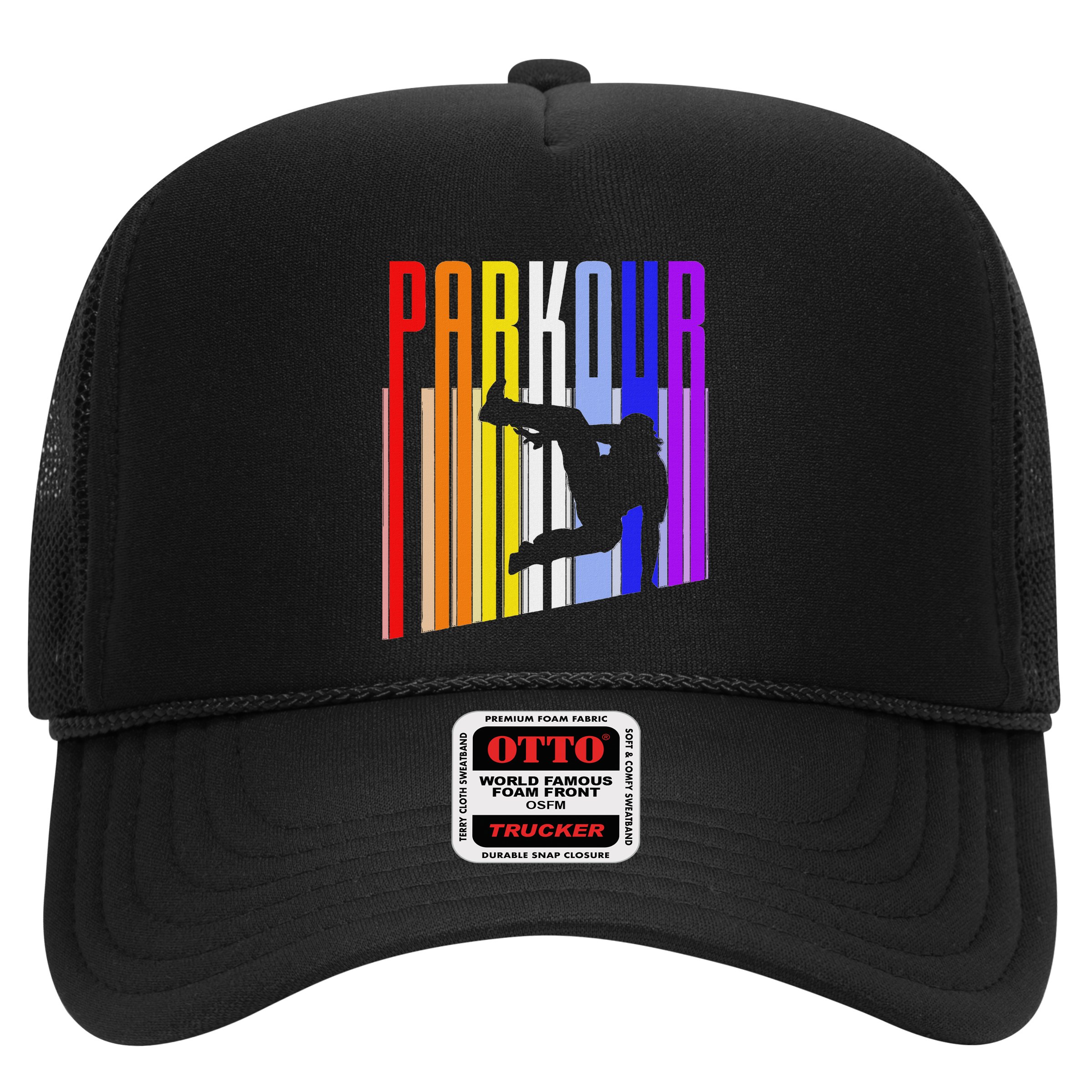 Vintage Style Distressed Parkour Retro Silhouette Hat