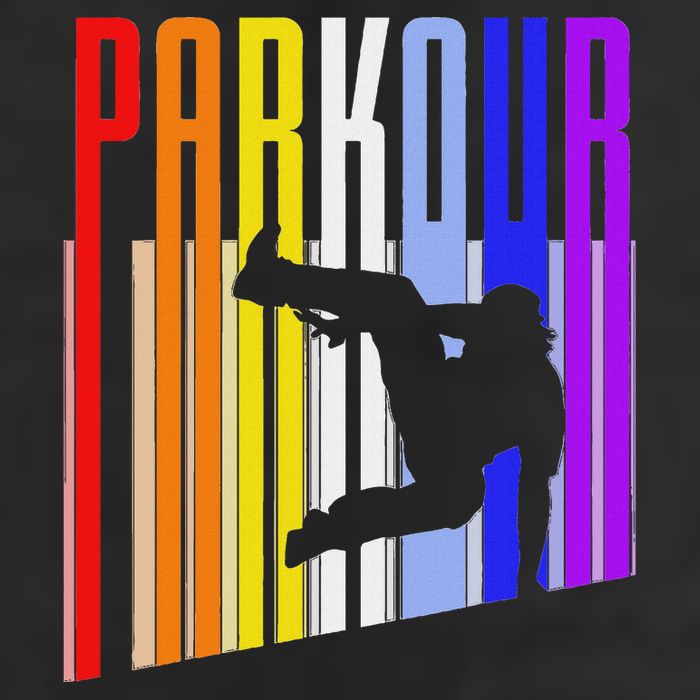 Vintage Style Distressed Parkour Retro Silhouette Hat