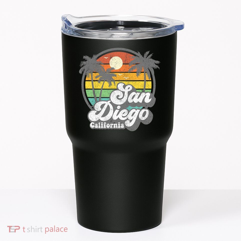 Vintage San Diego Beach California Surfing Retro Surf Gift Tumbler