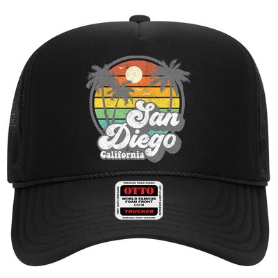 Vintage San Diego Beach California Surfing Retro Surf Gift Trucker Hat