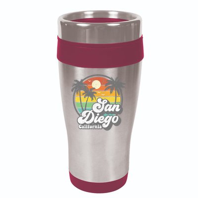 Vintage San Diego Beach California Surfing Retro Surf Gift 16oz Travel Tumbler