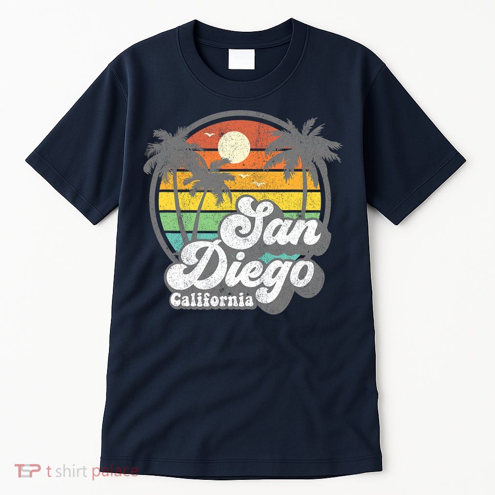 Vintage San Diego Beach California Surfing Retro Surf Gift Tall T-Shirt