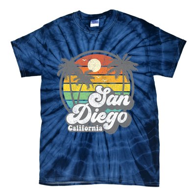 Vintage San Diego Beach California Surfing Retro Surf Gift Tie-Dye T-Shirt