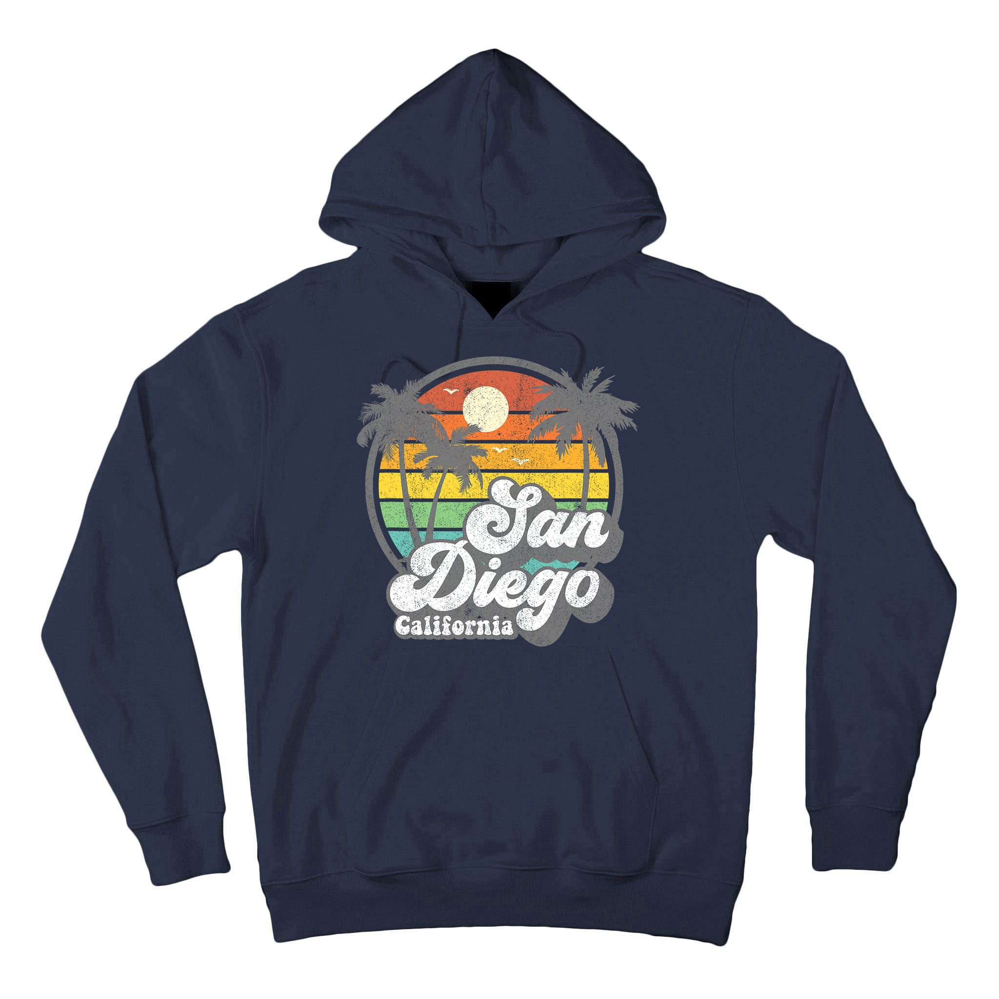 Vintage San Diego Beach California Surfing Retro Surf Gift Tall Hoodie