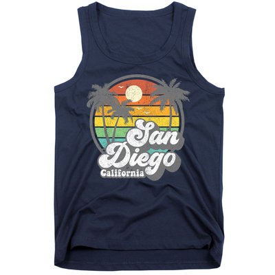 Vintage San Diego Beach California Surfing Retro Surf Gift Tank Top