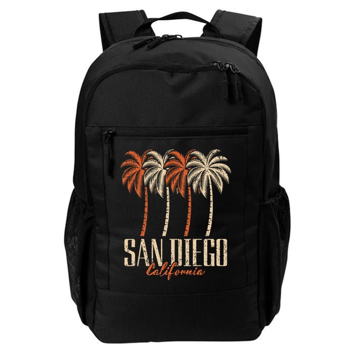 Vintage San Diego California Palm Trees Retro Backpack