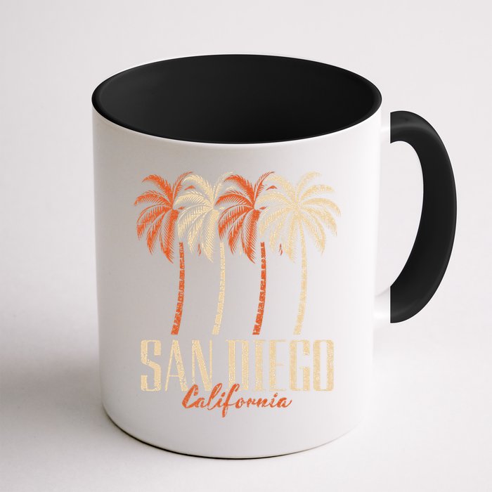 Vintage San Diego California Palm Trees Retro Mug