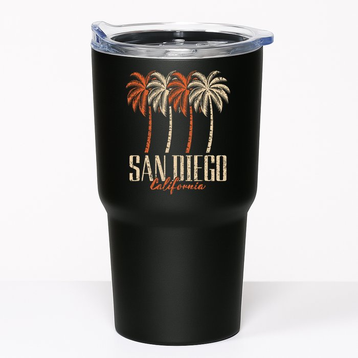 Vintage San Diego California Palm Trees Retro Tumbler