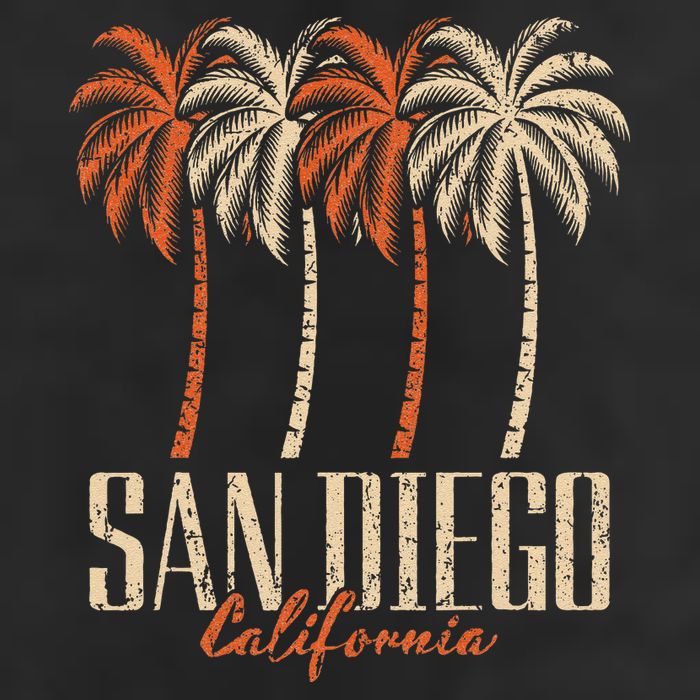 Vintage San Diego California Palm Trees Retro Tumbler