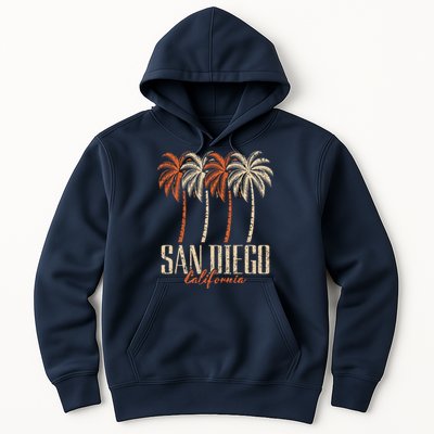 Vintage San Diego California Palm Trees Retro Hoodie
