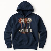 Vintage San Diego California Palm Trees Retro Hoodie