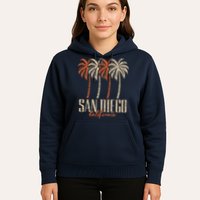Vintage San Diego California Palm Trees Retro Hoodie