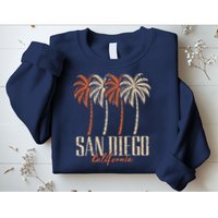 Vintage San Diego California Palm Trees Retro Sweatshirt