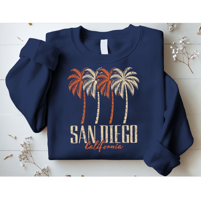 Vintage San Diego California Palm Trees Retro Sweatshirt