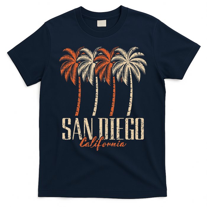 Vintage San Diego California Palm Trees Retro T-Shirt
