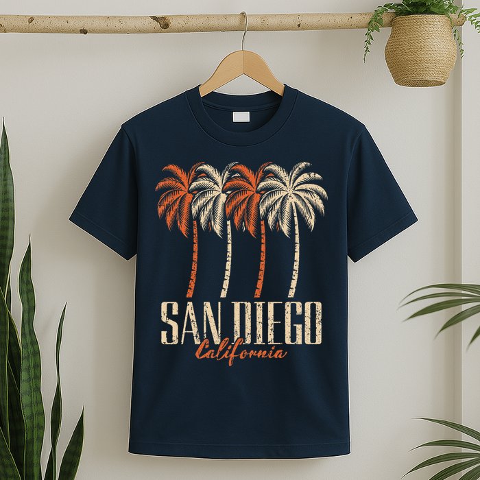Vintage San Diego California Palm Trees Retro T-Shirt