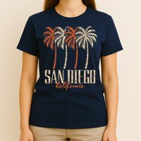 Vintage San Diego California Palm Trees Retro T-Shirt