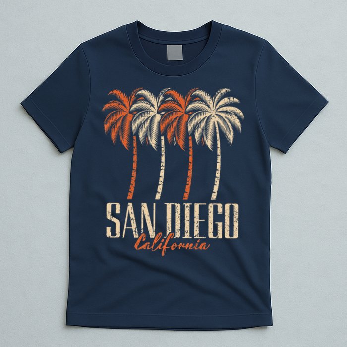 Vintage San Diego California Palm Trees Retro T-Shirt