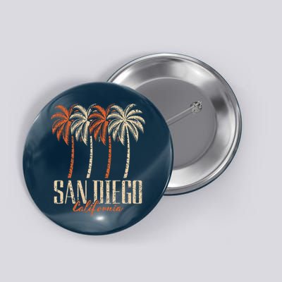 Vintage San Diego California Palm Trees Retro Button