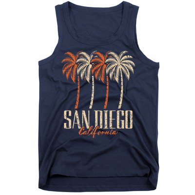 Vintage San Diego California Palm Trees Retro Tank Top