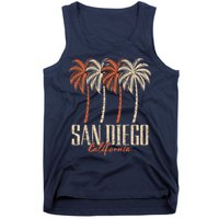 Vintage San Diego California Palm Trees Retro Tank Top