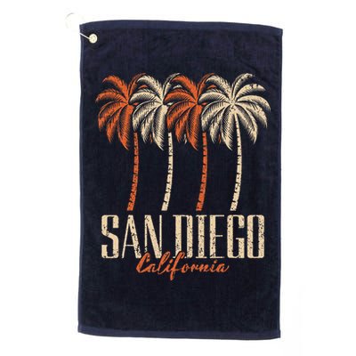 Vintage San Diego California Palm Trees Retro Golf Towel