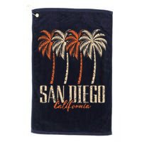 Vintage San Diego California Palm Trees Retro Golf Towel