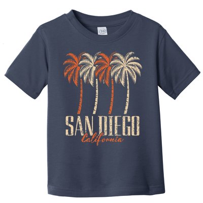 Vintage San Diego California Palm Trees Retro Toddler T-Shirt