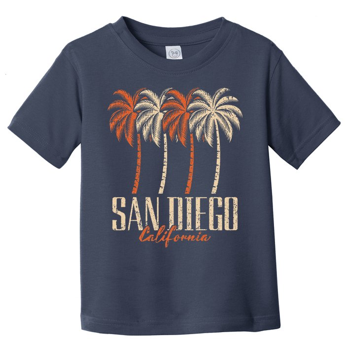 Vintage San Diego California Palm Trees Retro Toddler T-Shirt