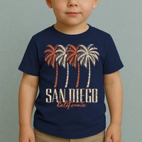 Vintage San Diego California Palm Trees Retro Toddler T-Shirt