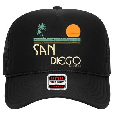 Vintage San Diego California Sunset Palms Trucker Hat
