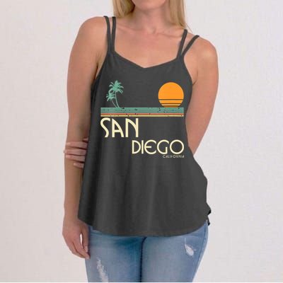Vintage San Diego California Sunset Palms Women's Strappy Tank