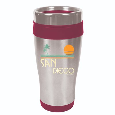 Vintage San Diego California Sunset Palms 16oz Travel Tumbler