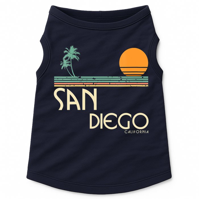 Vintage San Diego California Sunset Palms Doggie Tank