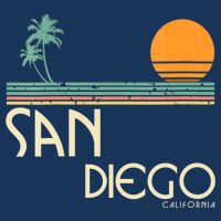 Vintage San Diego California Sunset Palms Doggie Tank