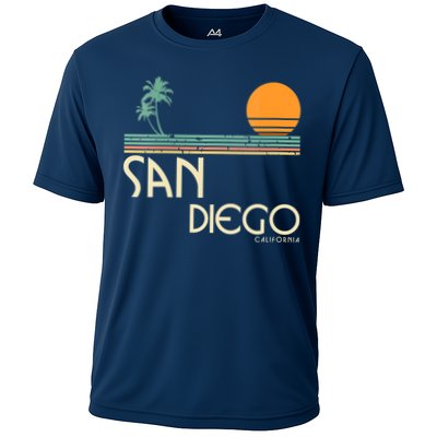 Vintage San Diego California Sunset Palms Performance Shirt